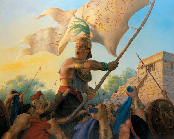 Moroni and the Title of Liberty by Ken Corbett, Image 1.