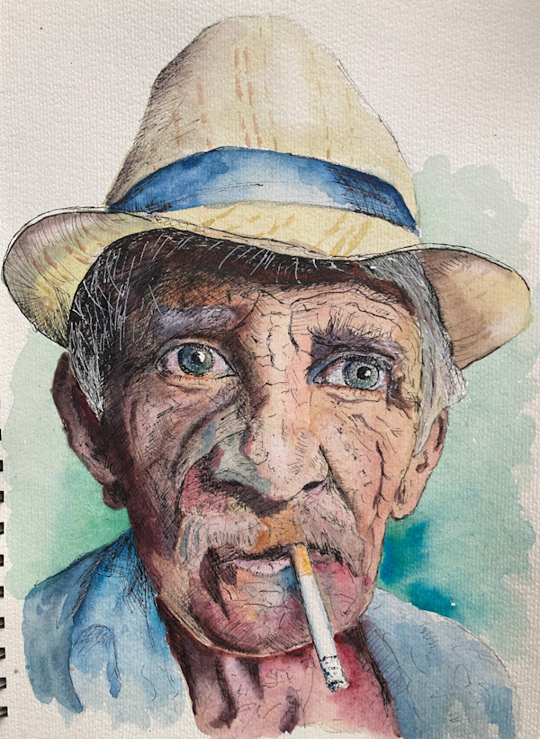 Portrait of elderly man by John Simnett