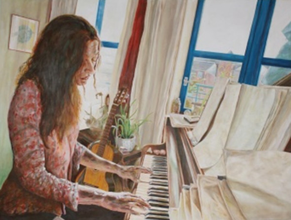 Andrea while Composing by John Simnett