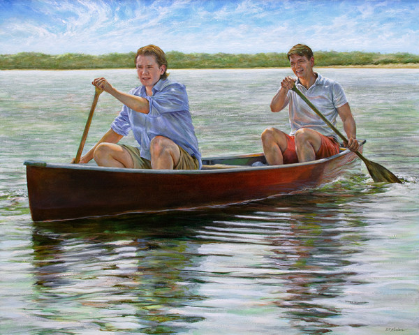 Canoeing on Edgartown Great Pond by Elizabeth R. Whelan