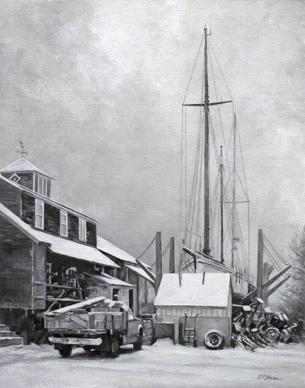 A Break in the Storm - Gannon & Benjamin Marine Railway by Elizabeth R. Whelan