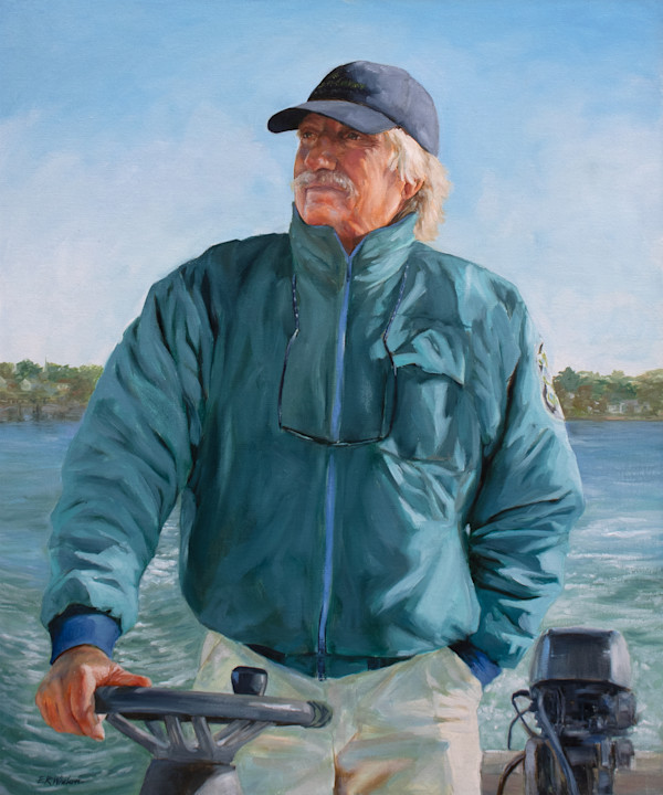 Portrait of Jay Wilbur, Harbormaster by Elizabeth R. Whelan