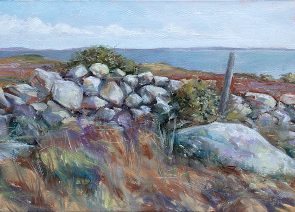 Distant Island October Afternoon by Elizabeth R. Whelan