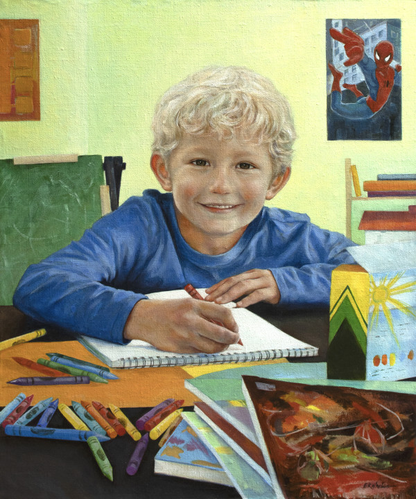 Portrait of Nathan O'Brien, seated by Elizabeth R. Whelan