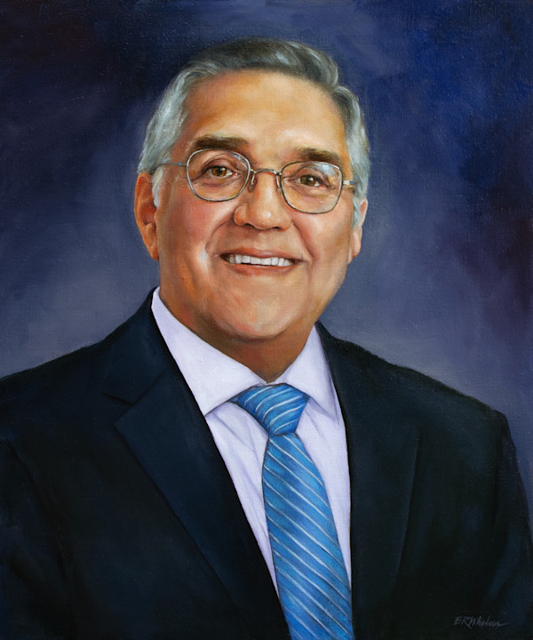Portrait of Dr. Misra by Elizabeth R. Whelan