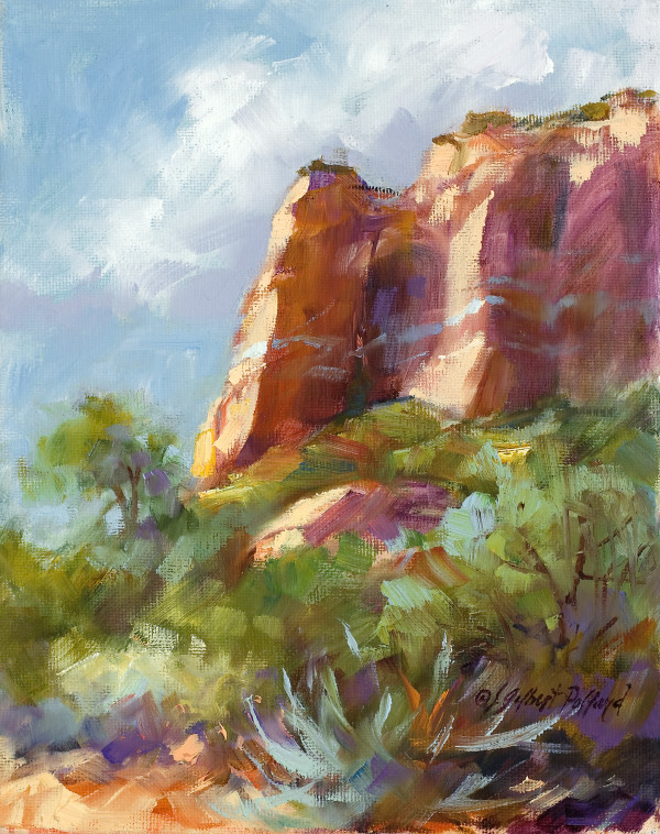 On the Shoulder of Courthouse Butte by Julie Gilbert Pollard