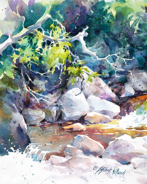Secluded Stream by Julie Gilbert Pollard