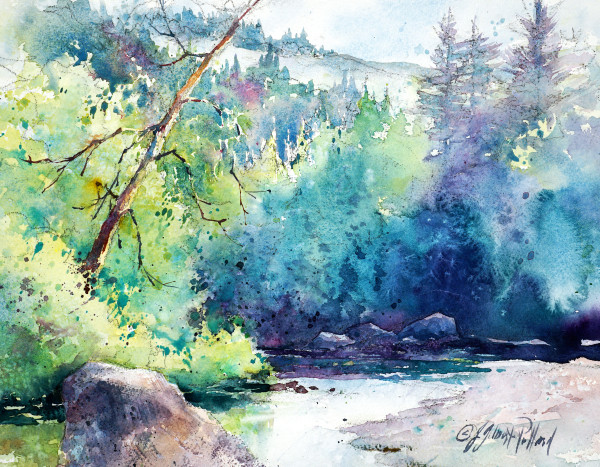 Deep Canyon River by Julie Gilbert Pollard