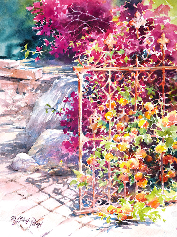 My Rusty Garden Gate by Julie Gilbert Pollard