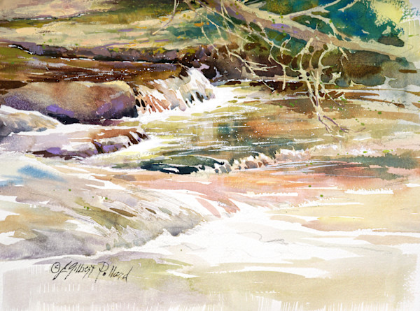 Rensselaerville Falls View on Huyck Preserve by Julie Gilbert Pollard