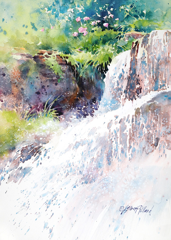Rensselaerville Falls View on Huyck Preserve by Julie Gilbert Pollard