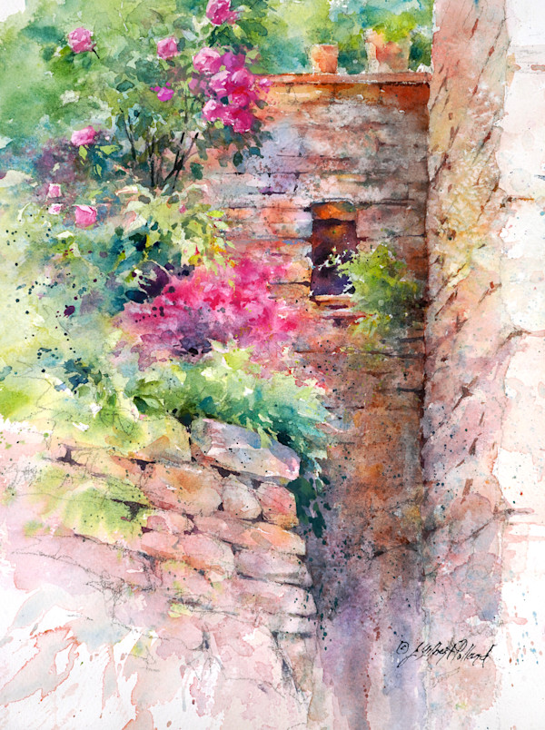 Stony Alcove - Valle San Martino in Umbria, Italy by Julie Gilbert Pollard