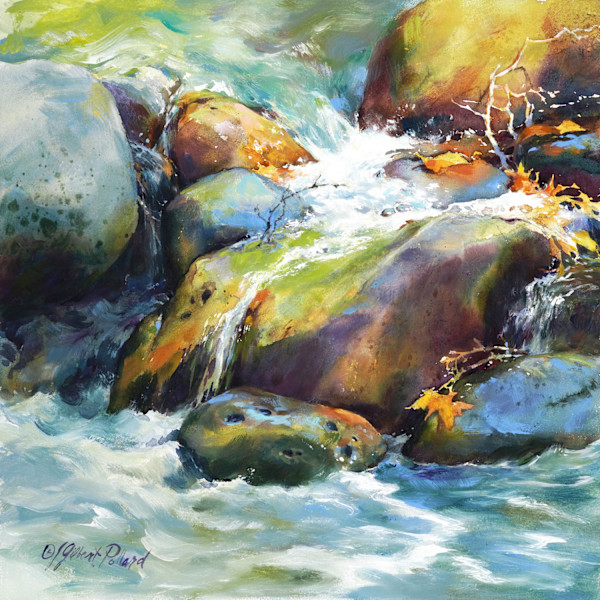 Creeksong - Oak Creek at Briar Patch XXXIX by Julie Gilbert Pollard