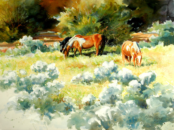 Santa Fe Dinner Companions by Julie Gilbert Pollard