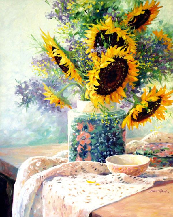 More Sunflowers by Julie Gilbert Pollard