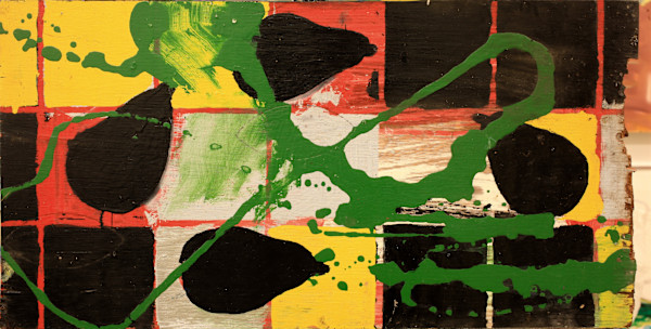 Black Pears With Green Drawing by Tom Goldenberg Studio LLC