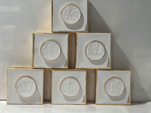 Asst Parables Intaglios on Canvas