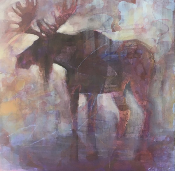 Moose in the Mist by Connie Geerts