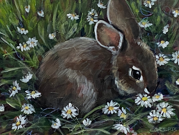 Bunny in the Grass by Connie Geerts