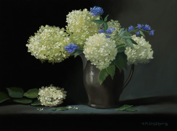 Hydrangeas and Blue Mist