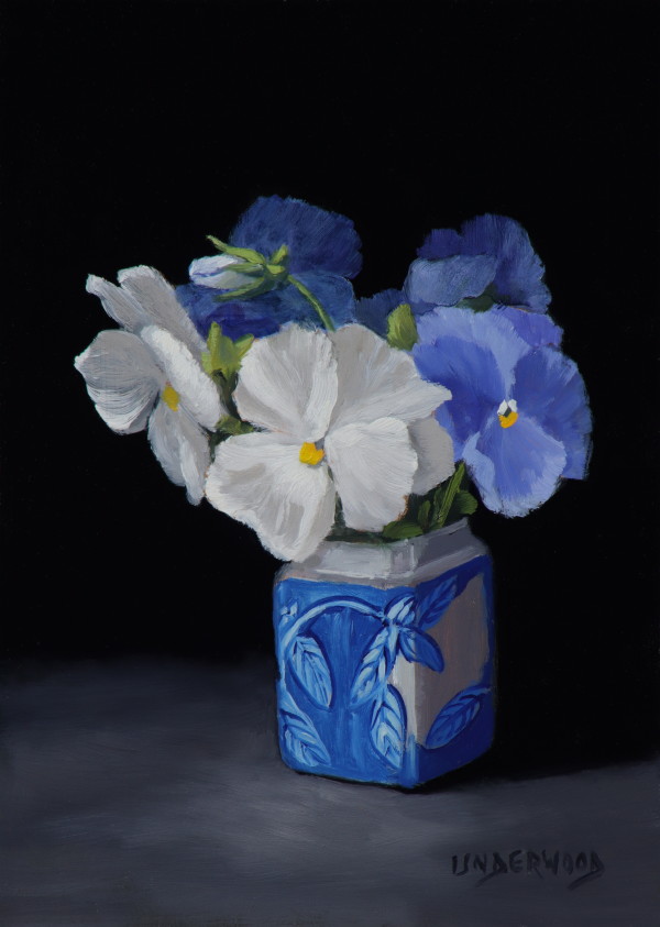 Pansies in Porcelain by Tina Underwood