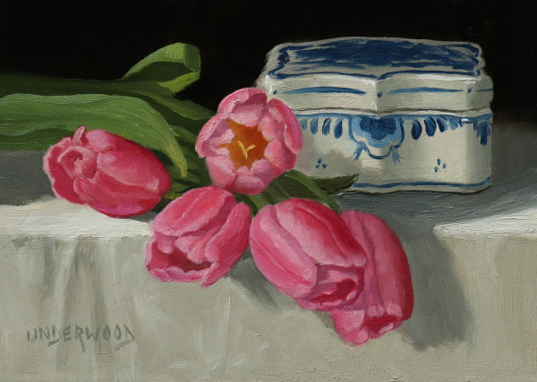Tulips With Delft Box
