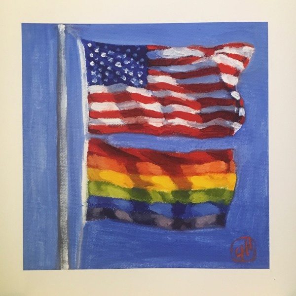 American Pride Paper Print by Christy Hegarty