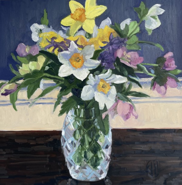 Daffordils and Hellebores by Christy Hegarty
