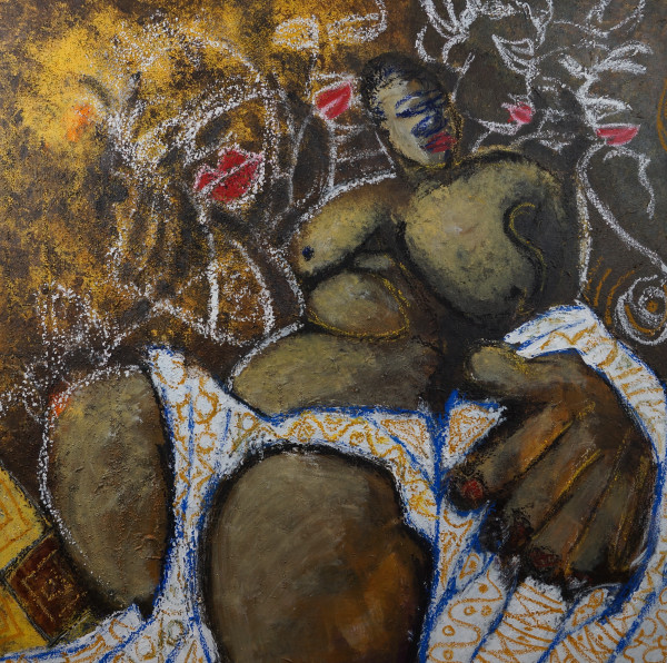 reclining nude figure by Temi Wynston Edun