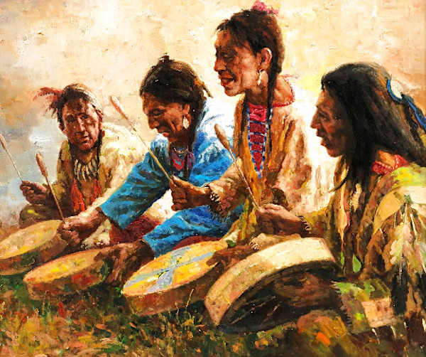 Four Sacred Drummers, Image 1.