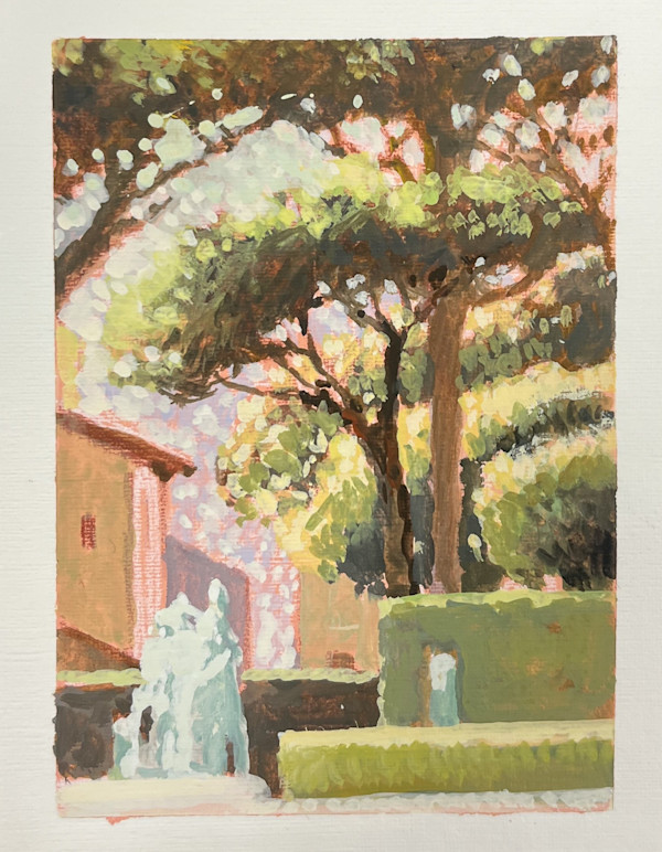 Villa Garden in Warm Light by Tricia Ratliff