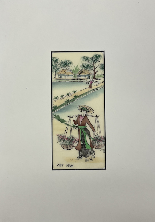 Matted Watercolor Viet Nam, Image 2.
