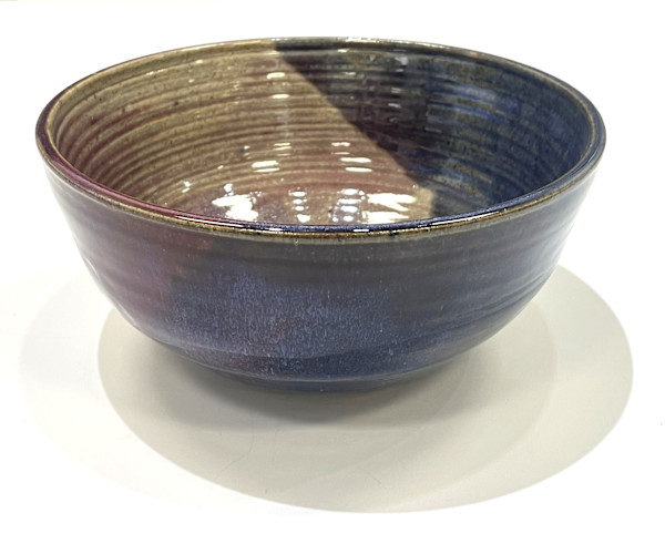 Purple and Blue Reduction Fired Bowl by Minori Thorpe, Image 3.
