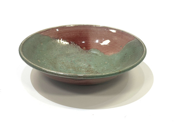 Small Green and Red Bowl by Minori Thorpe, Image 1.