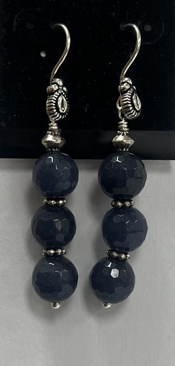 #1251 Lapis Earring by Sue Broadway, Image 3.