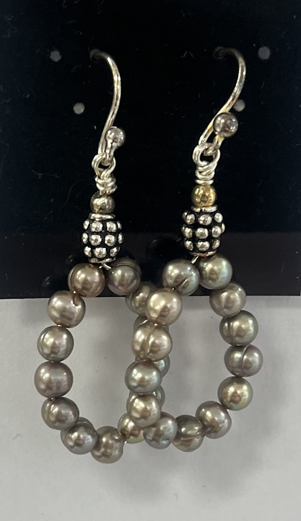 #1077-A Fresh Water Pearls with Sterling Accents by Sue Broadway, Image 2.