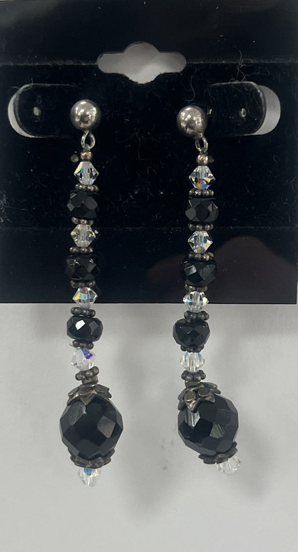 #149 Swarovski Crystal with Sterling Earring by Sue Broadway, Image 1.