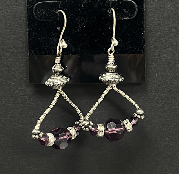 #393 Wire Wrapped with Crystals and Rhinestones by Sue Broadway, Image 3.