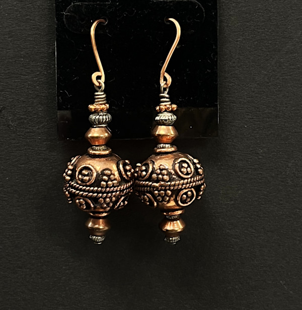 #127 Copper Earring by Sue Broadway, Image 2.