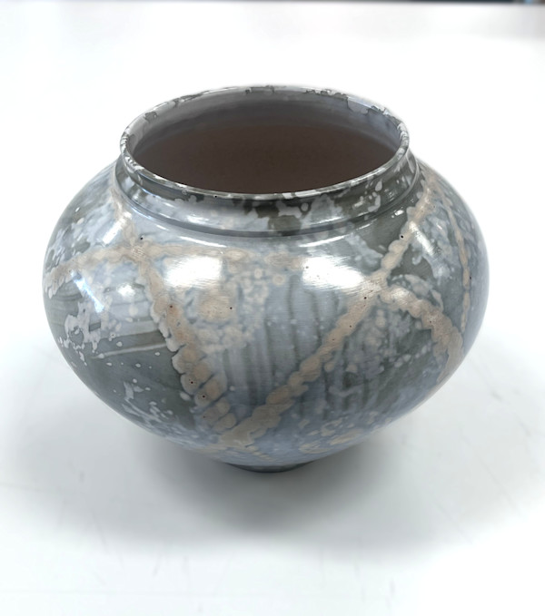 Raku Fired Soluble Salt Fired Vessel #30 by Scott Stockdale, Image 1.
