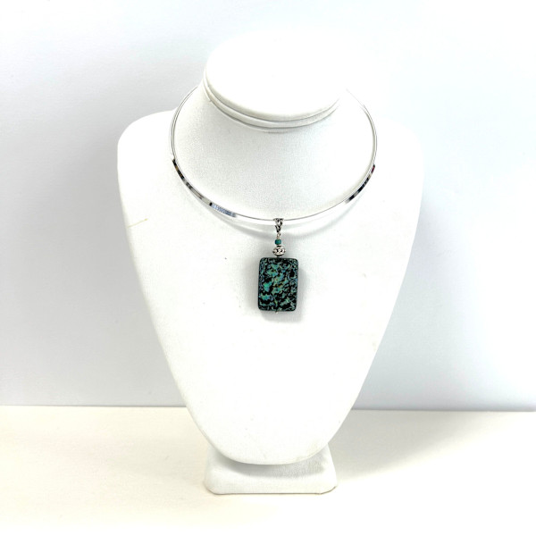 #975 Abalone Pendant on SP Necklace by Sue Broadway, Image 2.