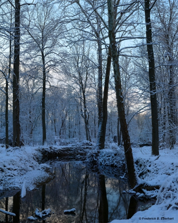 Rocky Run in the Snow at Dawn by Frederick Eberhart, Image 1.