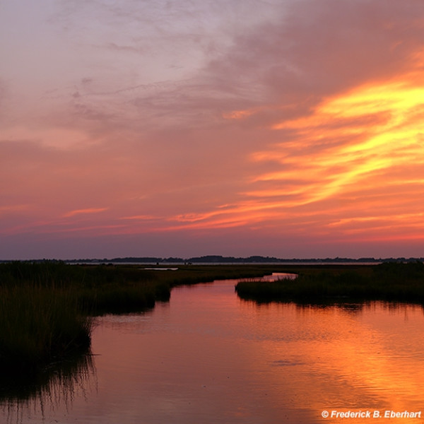 Sunset, Assateague 3/100 I by Frederick Eberhart, Image 1.