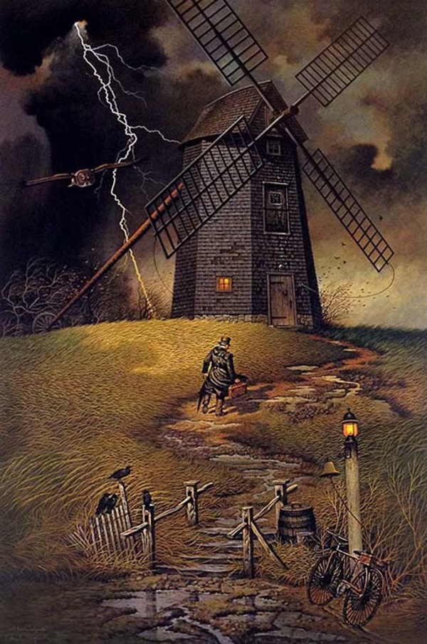 Wednesday Night Checkers by Charles Wysocki, Image 1.