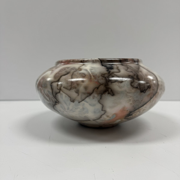 Raku Fired Soluble Metal Salts #6 by Scott Stockdale, Image 1.
