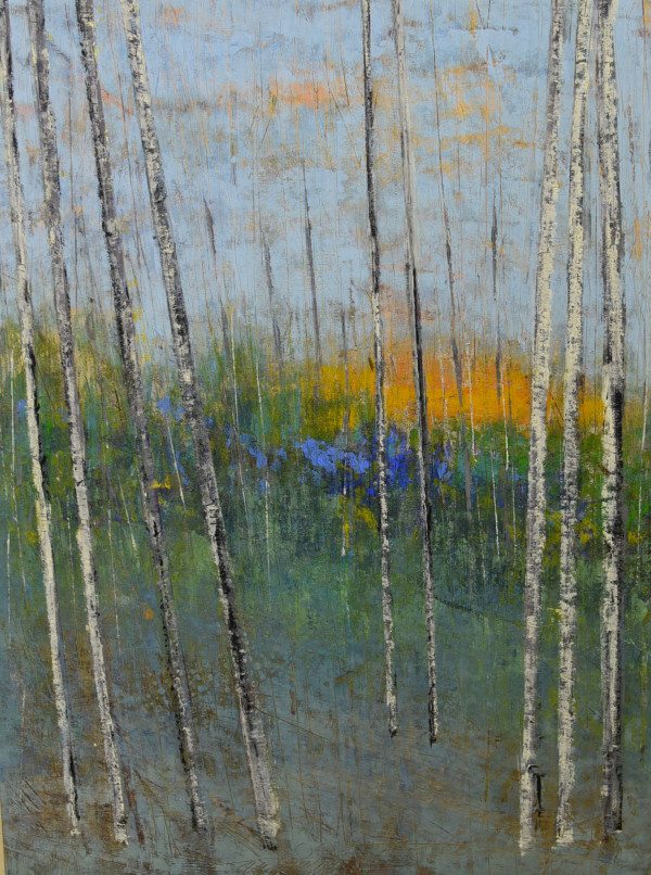 Birch in the Park, 40x30" by Ginnie Cappaert