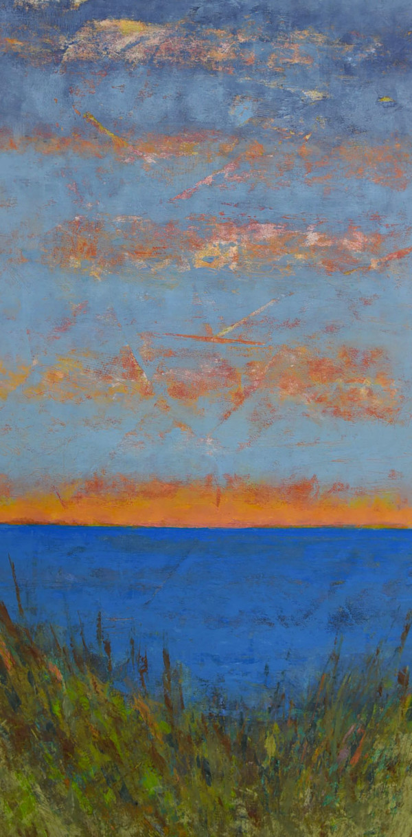 Blue Sky Day, 48x24" by Ginnie Cappaert