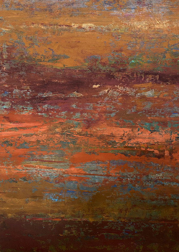 Earth Stories 2, 48x36" by Ginnie Cappaert