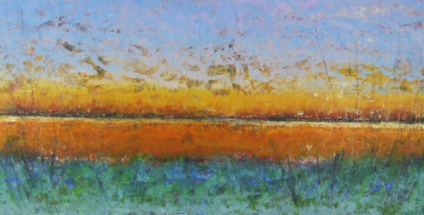 Embracing the end of the day, 24x48" by Ginnie Cappaert