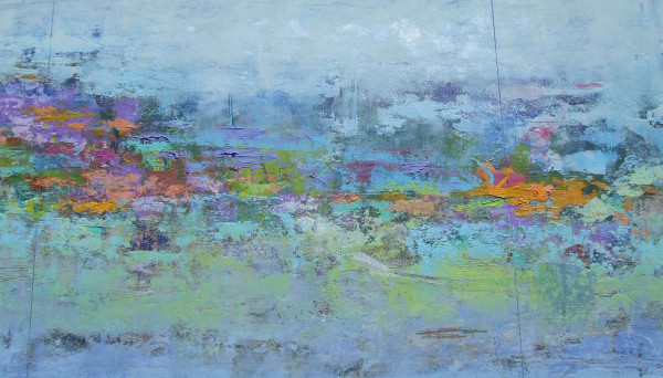 Monet Reflection 1, 16x30 by Ginnie Cappaert